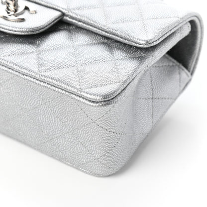 Chanel Metallic Caviar Quilted Mini Top Handle Rectangular Flap Silver 10 of 10