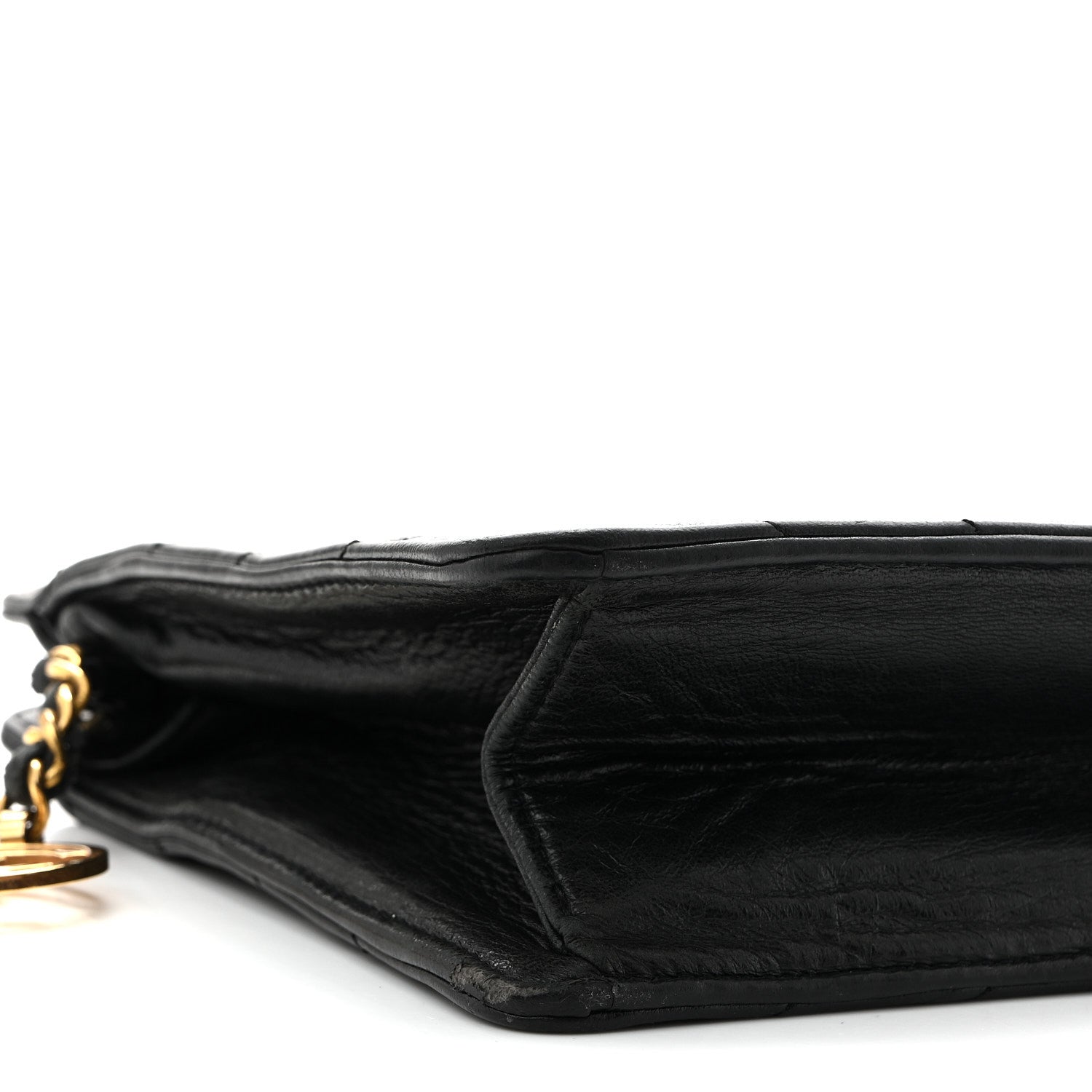 Chanel Lambskin Chevron Small Shoulder Bag Black 10 of 11