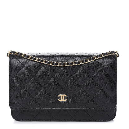 Chanel Caviar Quilted Wallet On Chain WOC Black 1 of 10