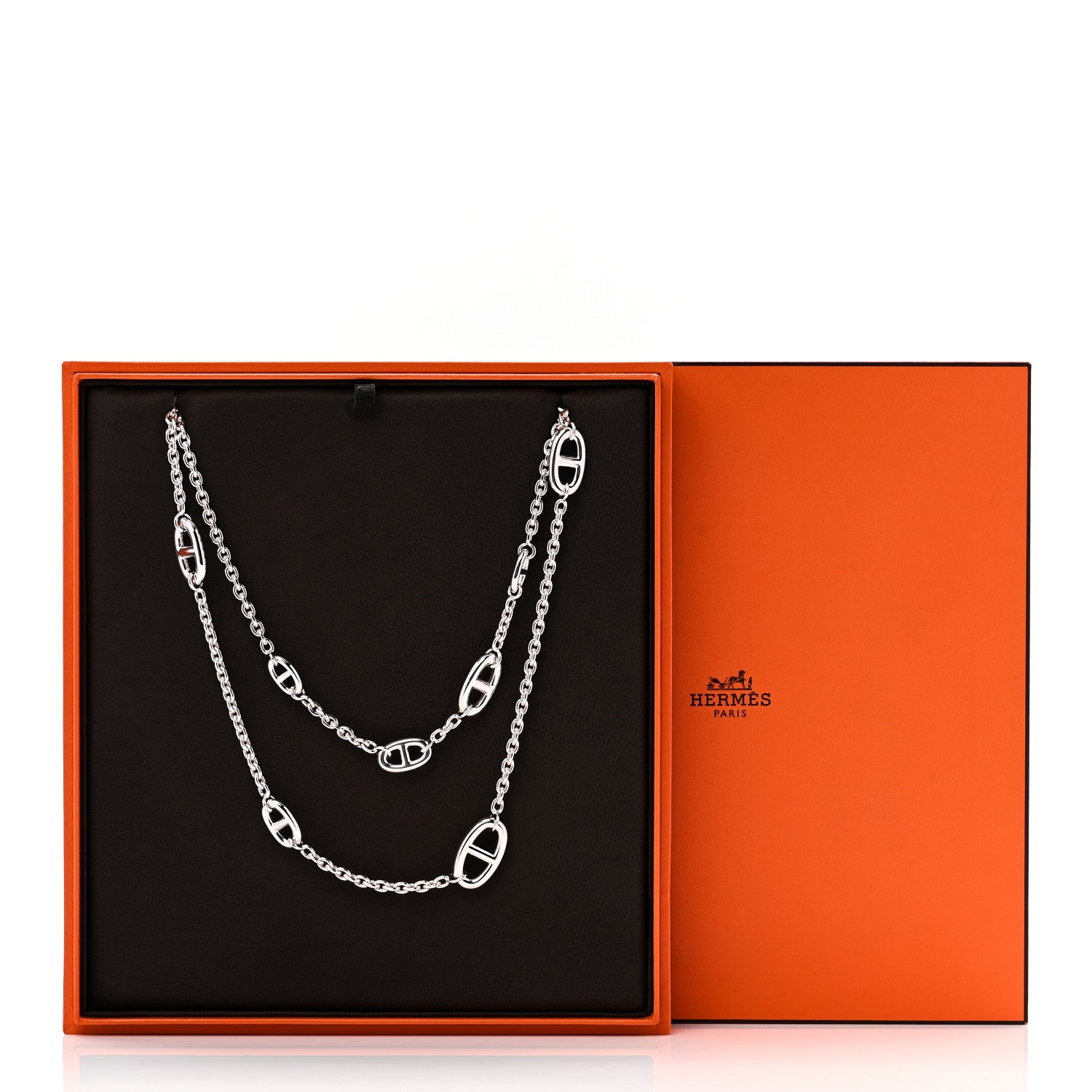 Hermes Sterling Silver Farandole Necklace 160 6 of 6
