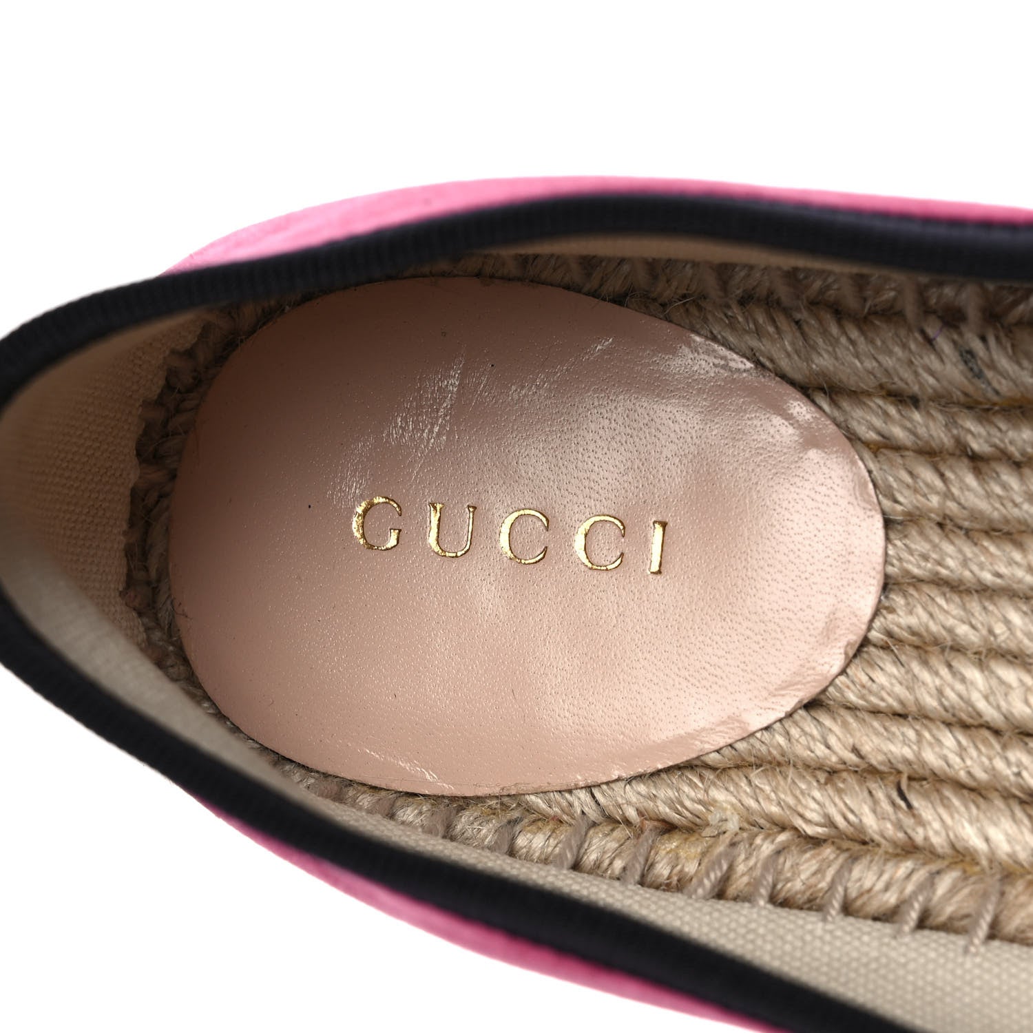 Gucci Velvet Sylvie Web Platform Espadrilles 37 Light Raspberry Rose 7 of 9