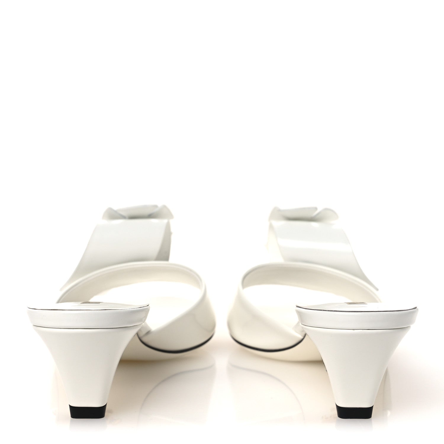 Prada Spazzolato Flower 45mm Slide Sandals 38.5 White 6 of 11