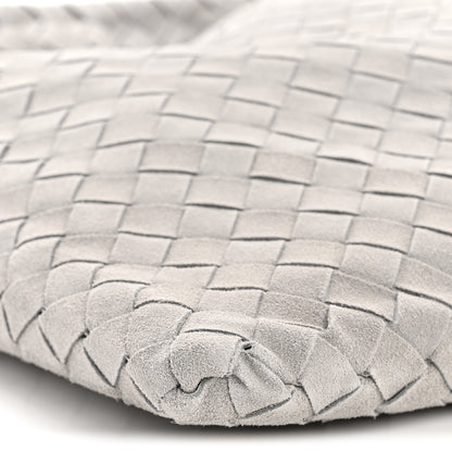 Bottega Veneta Suede Intrecciato Small Hop Sterling 9 of 10