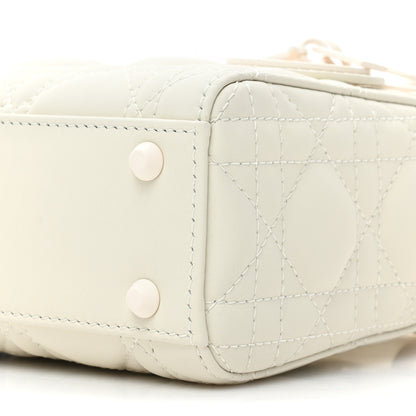 Christian Dior Ultra Matte Calfskin Cannage Mini Lady Dior White 7 of 10