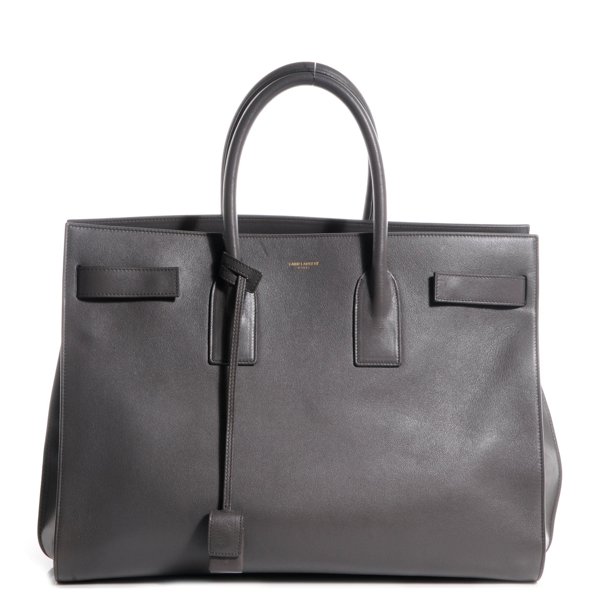 Saint Laurent Leather Large Sac de Jour Carryall Grey 1 of 9
