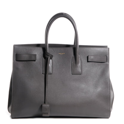 Saint Laurent Leather Large Sac de Jour Carryall Grey 1 of 9