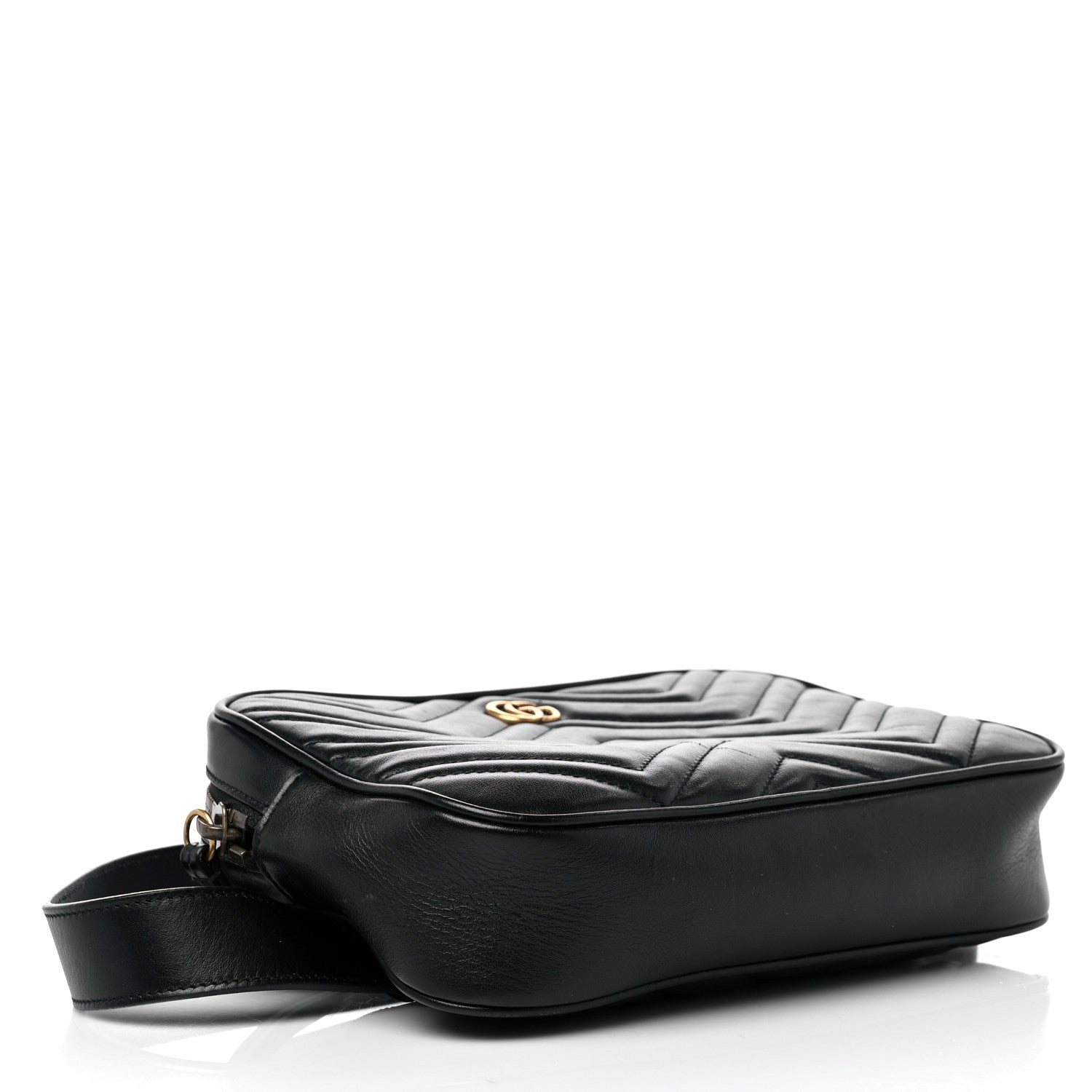 Gucci Calfskin Matelasse Mens GG Marmont Belt Bag 80 32 Black 4 of 18