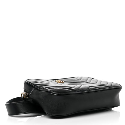 Gucci Calfskin Matelasse Mens GG Marmont Belt Bag 80 32 Black 4 of 18