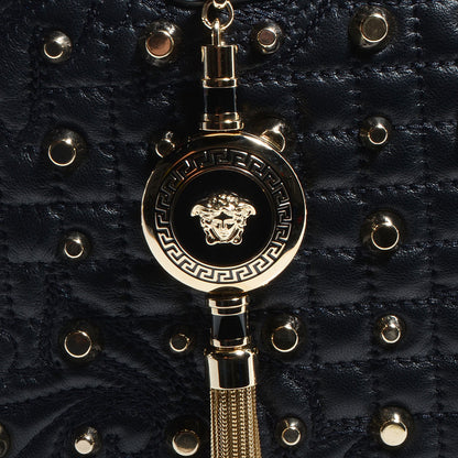Versace Barocco Quilted Leather Studded Vanitas Demetra Black 5 of 8