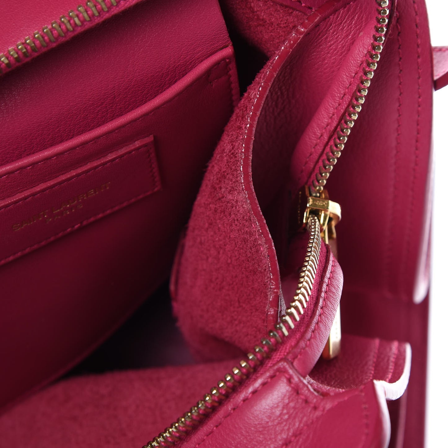 Calfskin Small Classic Y Cabas Fuchsia