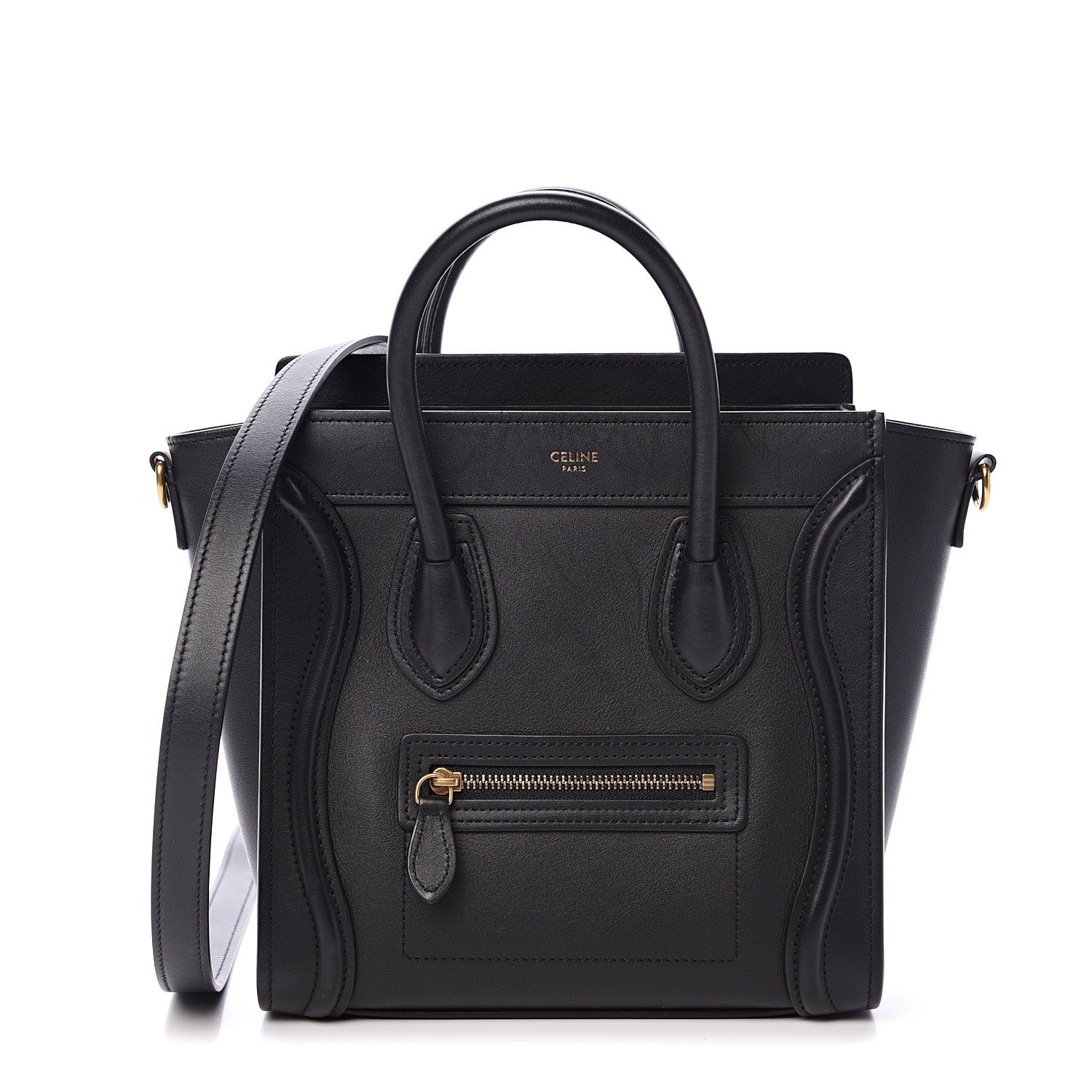 Celine Smooth Calfskin Nano Luggage Black 1 of 13