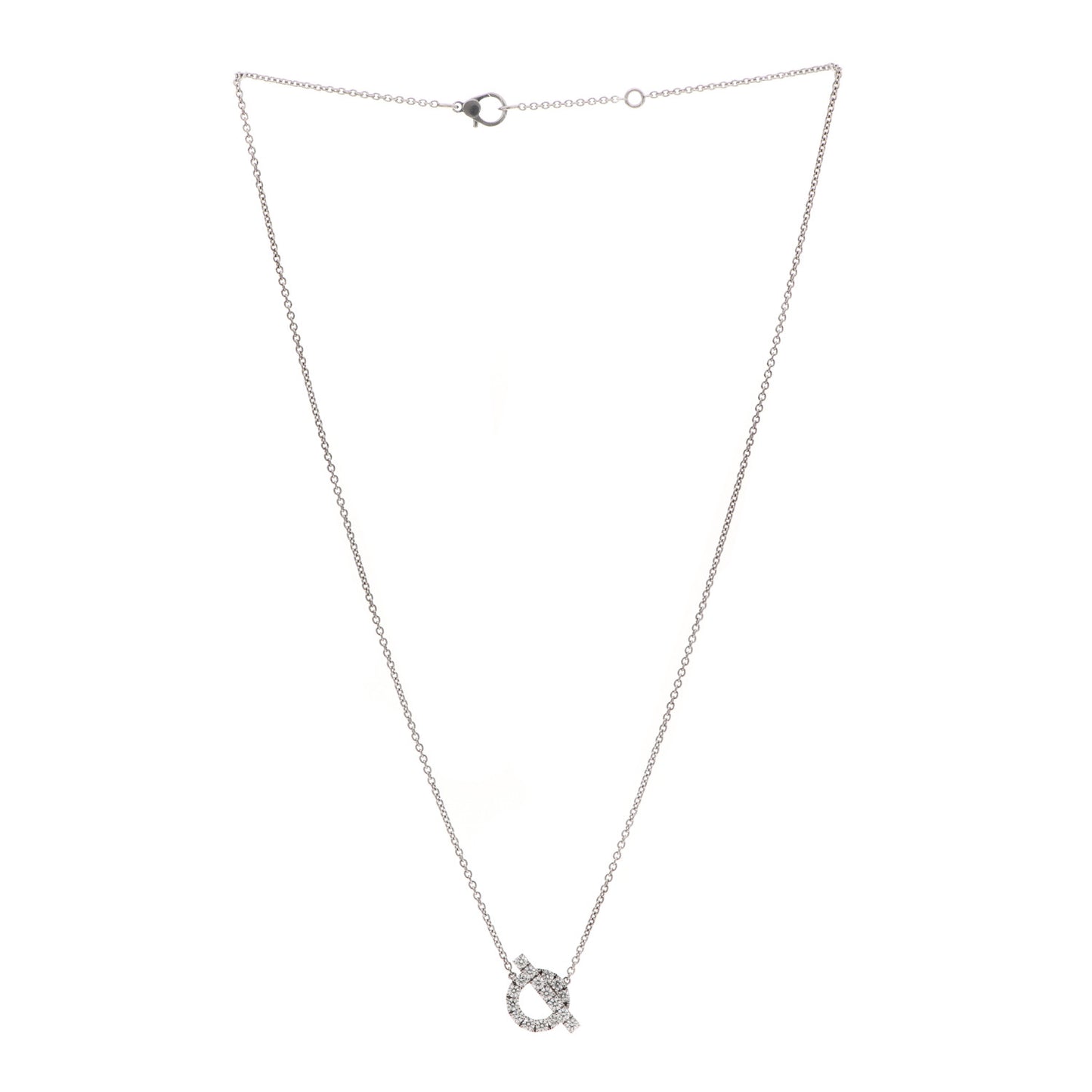 18K White Gold Diamond Finesse Pendant Necklace