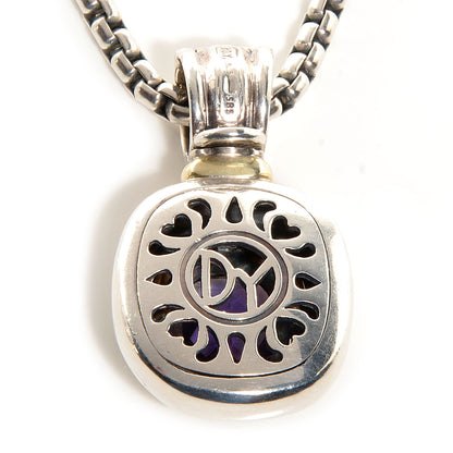 David Yurman Sterling Silver 14k Gold Amethyst Albion Necklace 6 of 6