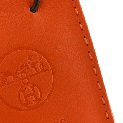Hermes Milo Lambskin Swift Shopping Bag Charm Feu Gold 5 of 5