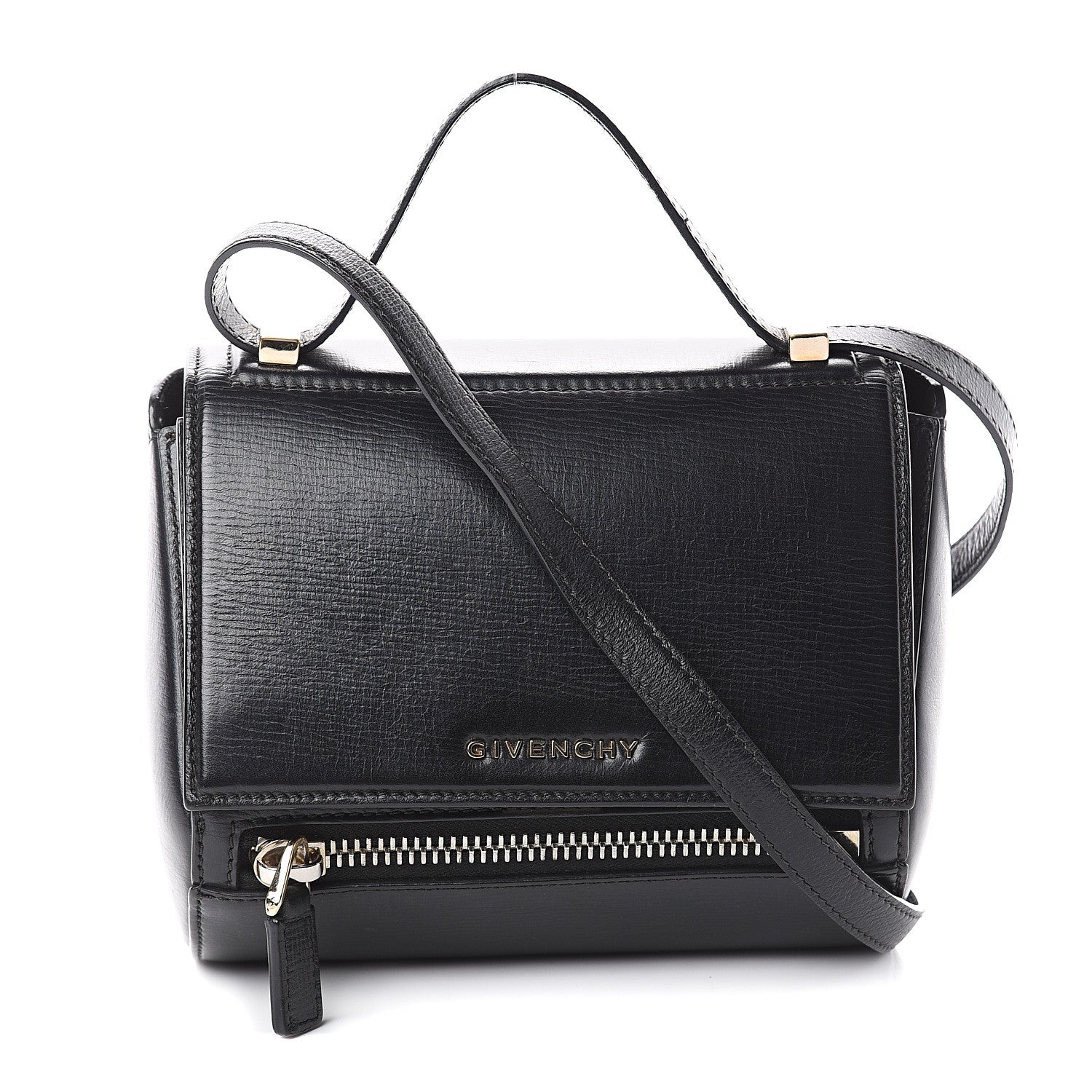 Givenchy Textured Calfskin Mini Pandora Box Crossbody Bag Black 1 of 7