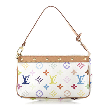 Louis Vuitton Monogram Multicolor Pochette Accessories White 1 of 10