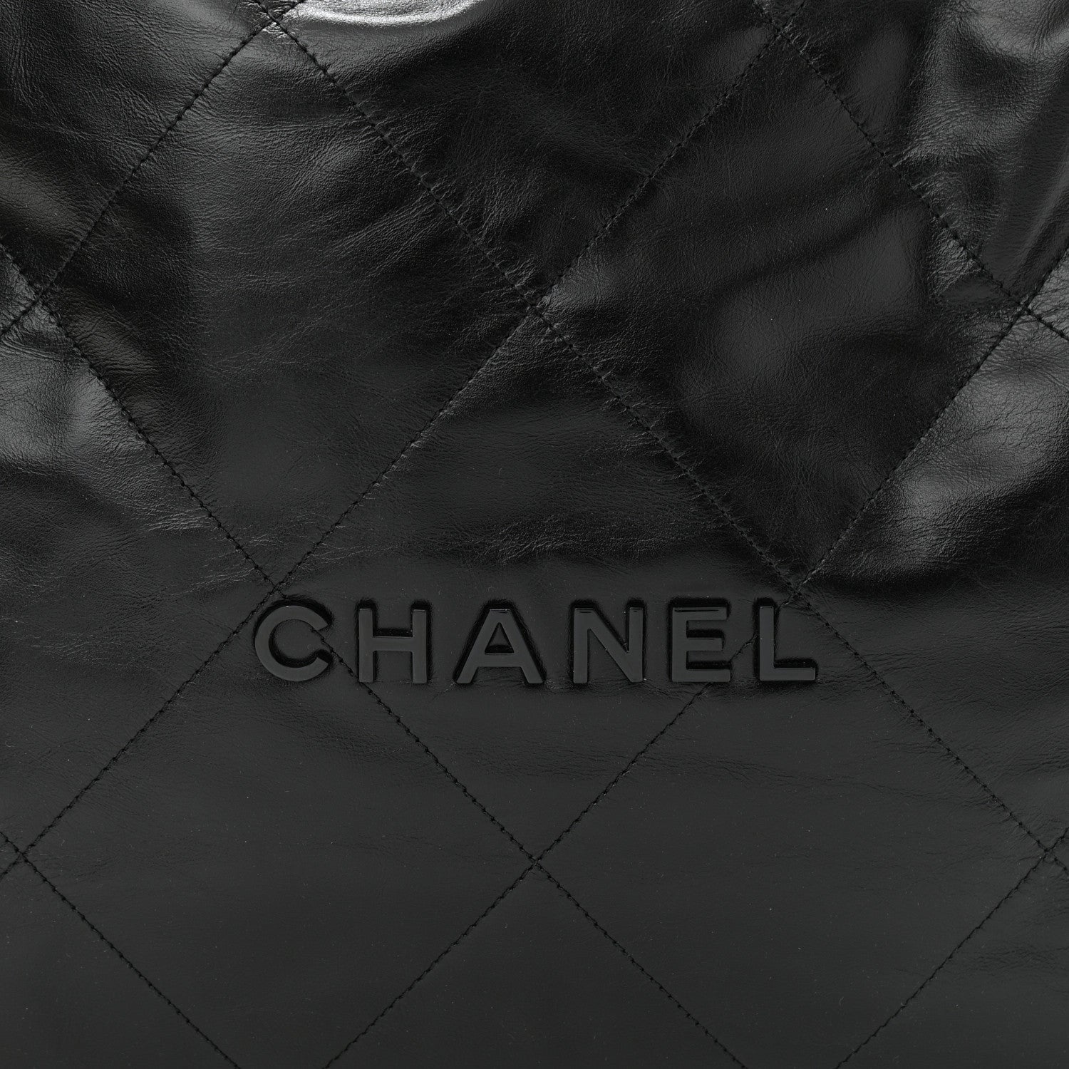 Chanel Shiny Calfskin Quilted Large Chanel 22 So Black 8 of 11