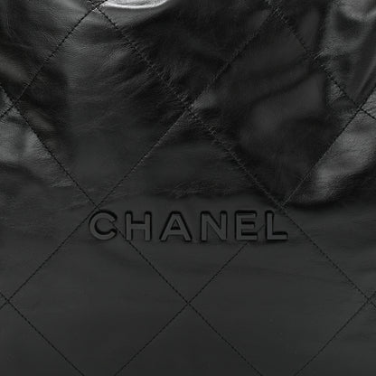 Chanel Shiny Calfskin Quilted Large Chanel 22 So Black 8 of 11