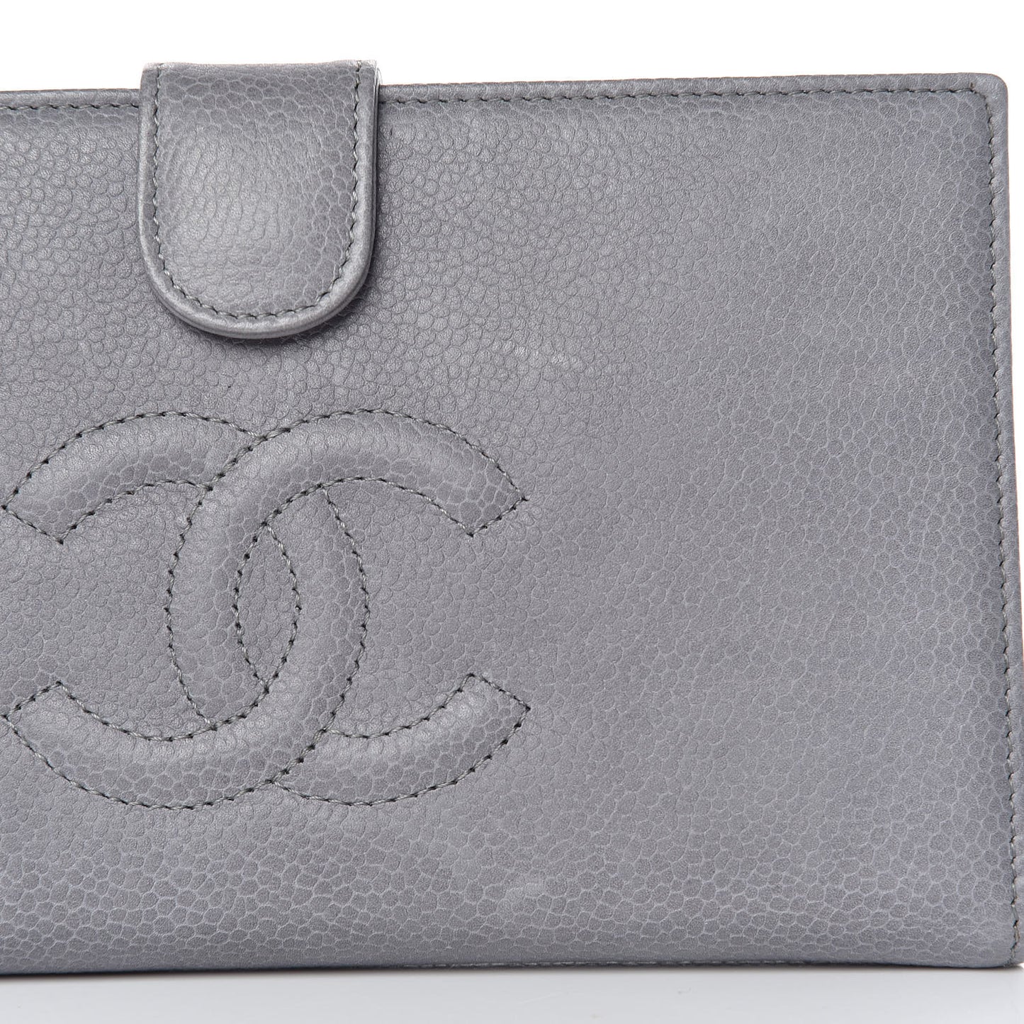 Caviar Timeless CC French Wallet Grey