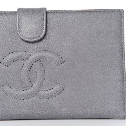 Chanel Caviar Timeless CC French Wallet Grey 10 of 13
