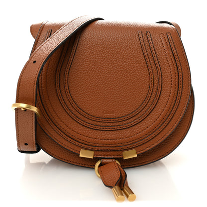 Chloe Calfskin Mini Marcie Round Crossbody Bag Tan 1 of 10