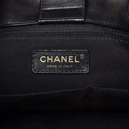 Chanel Lambskin Quilted Large Drawstring Bag Black 6 of 15