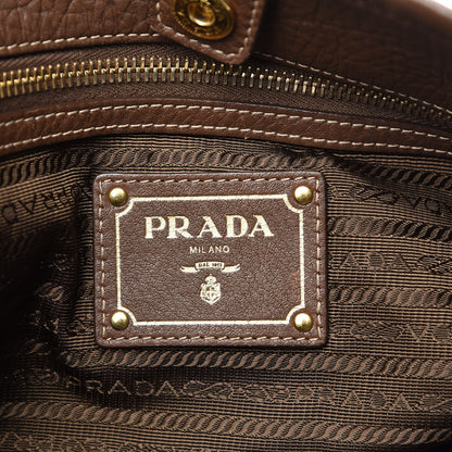 Prada Tessuto Nylon Soft Calf Small Tote Bruciato 6 of 14