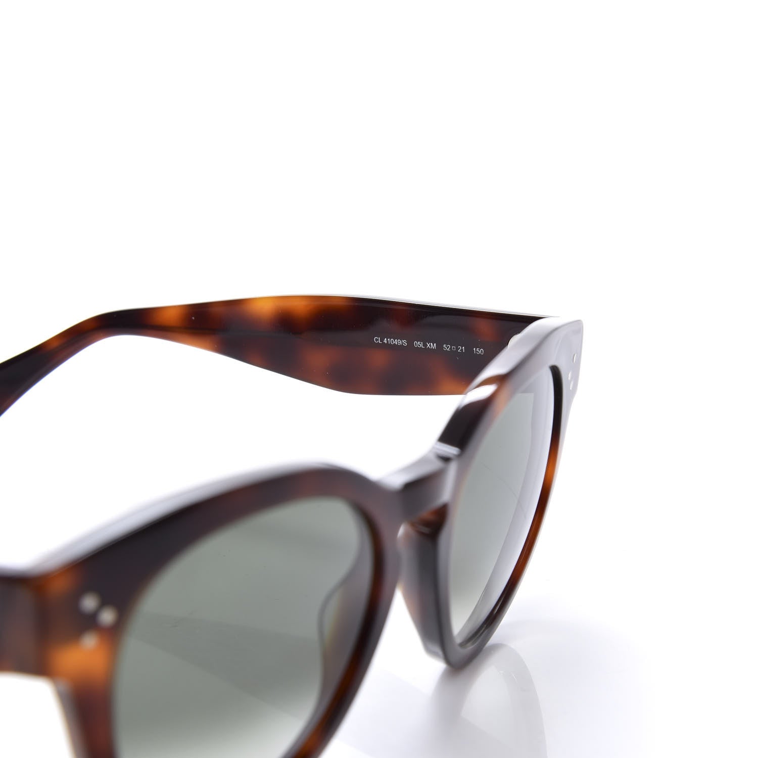 Celine Thin Preppy Sunglasses CL 41049/S Havana 6 of 7