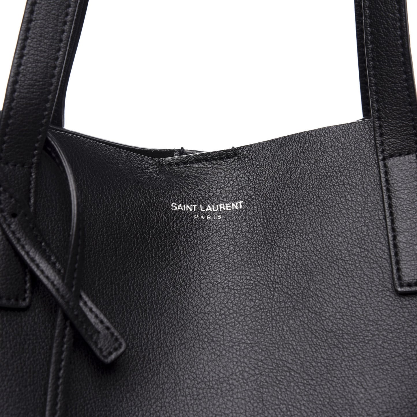 Calfskin Large Fringe Shopping Tote Black