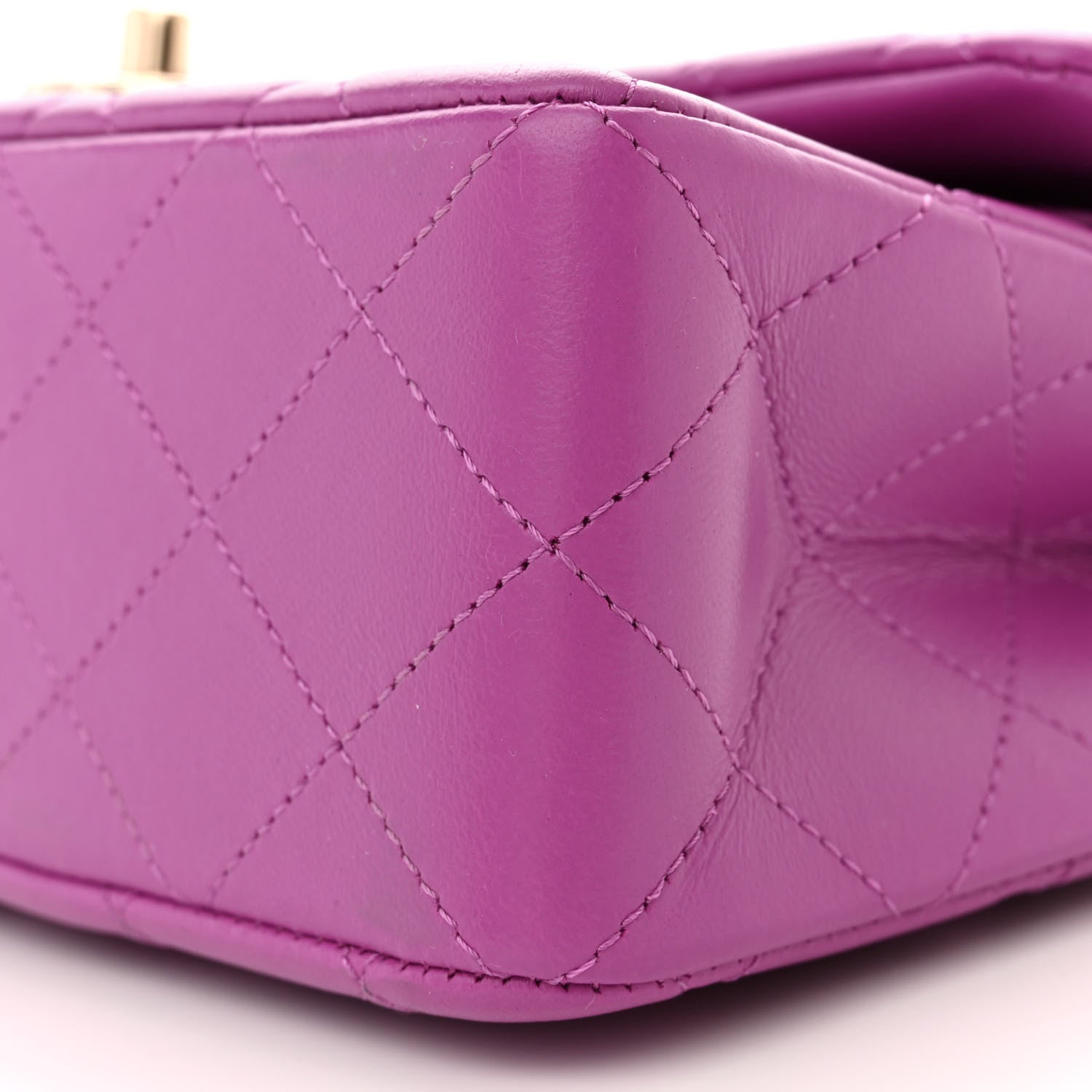 Chanel Lambskin Quilted Small Double Flap Purple 10 of 12