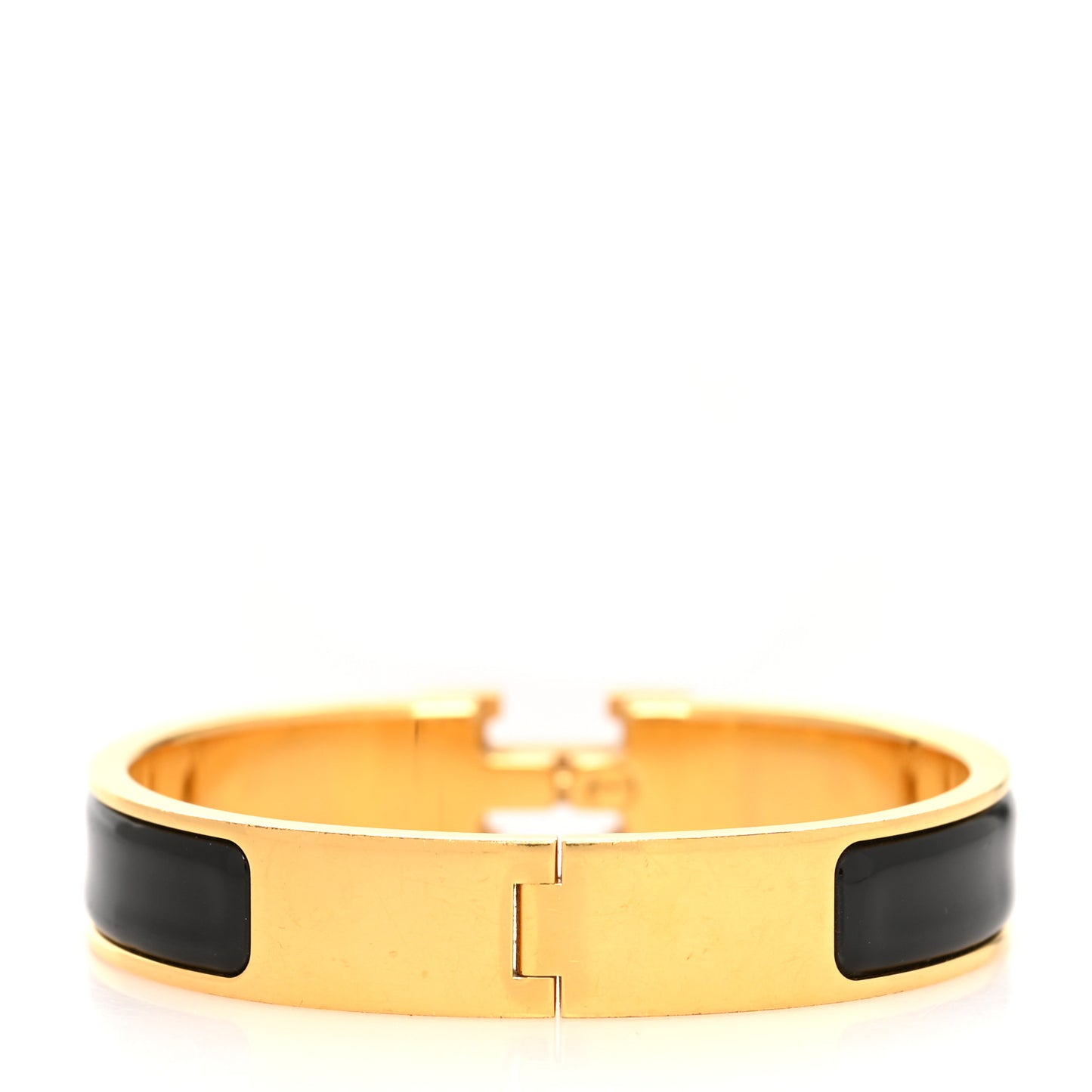 Enamel Narrow Clic Clac H Bracelet PM Black