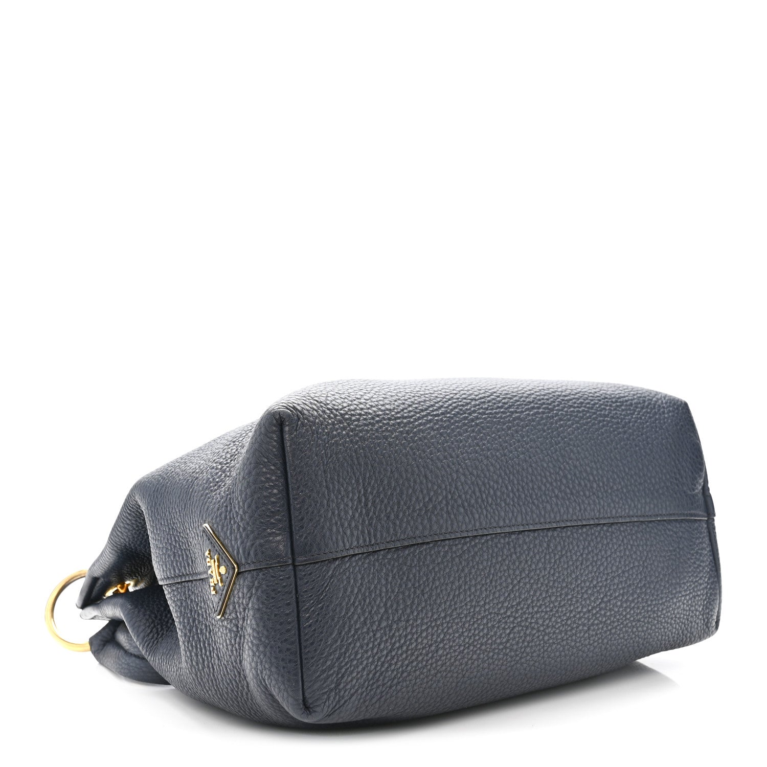Prada Vitello Phenix Embossed Logo Hobo Baltico 4 of 11