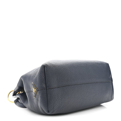 Prada Vitello Phenix Embossed Logo Hobo Baltico 4 of 11