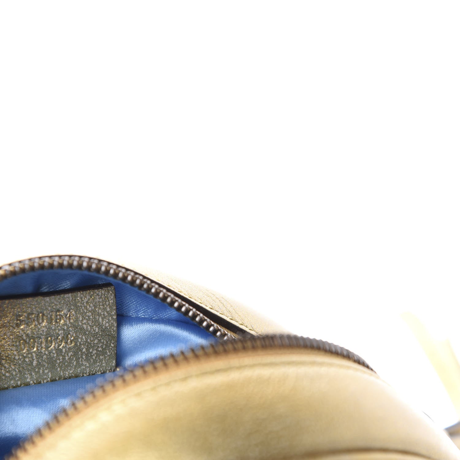 Gucci Metallic Calfskin Matelasse Mini GG Marmont Round Shoulder Bag Gold Pink 9 of 10