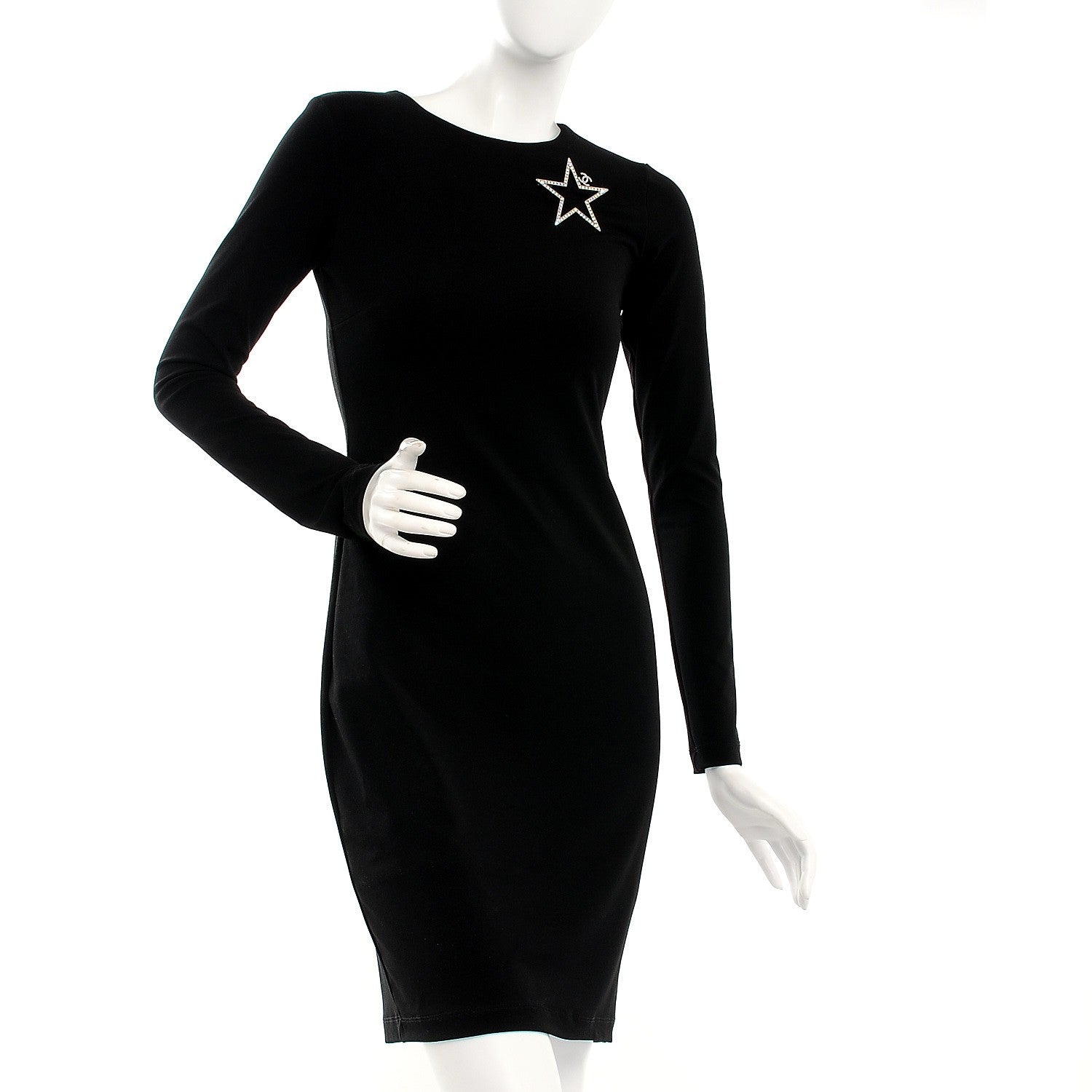 Chanel Ruthenium Crystal Star CC Brooch 2 of 6
