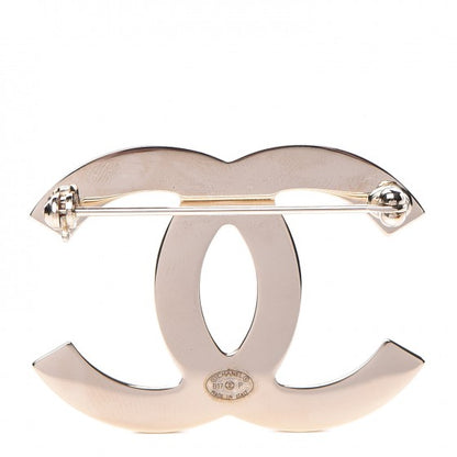 Chanel Metal CC Brooch Light Gold 3 of 5