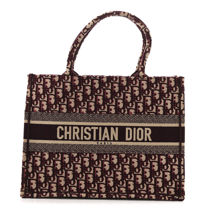 Christian Dior Oblique Medium Book Tote Burgundy Multicolor 1 of 14