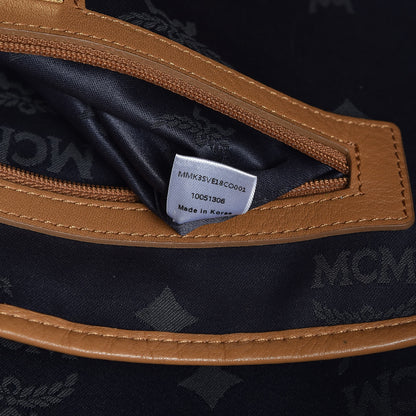 MCM Visetos Studded Medium Stark M Backpack Cognac 8 of 17