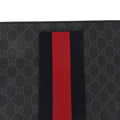 Gucci GG Supreme Monogram Selleria Calfskin Web New Web Cosmetic Case Black 8 of 8