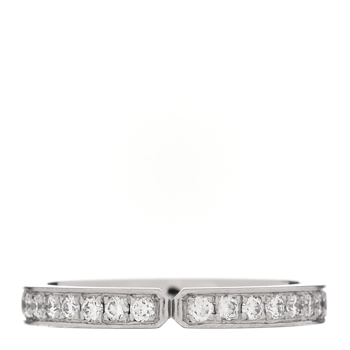 Hermes Platinum Diamond Eternity Band Ring 49 5 1 of 6
