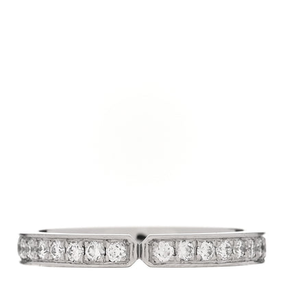 Hermes Platinum Diamond Eternity Band Ring 49 5 1 of 6