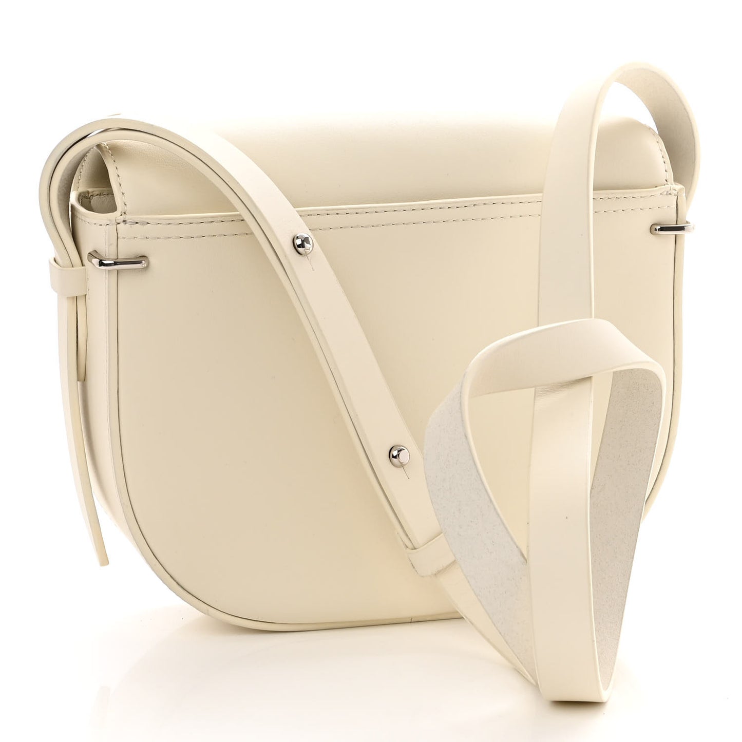 Calfskin Alix Saddle Crossbody Bag Off White