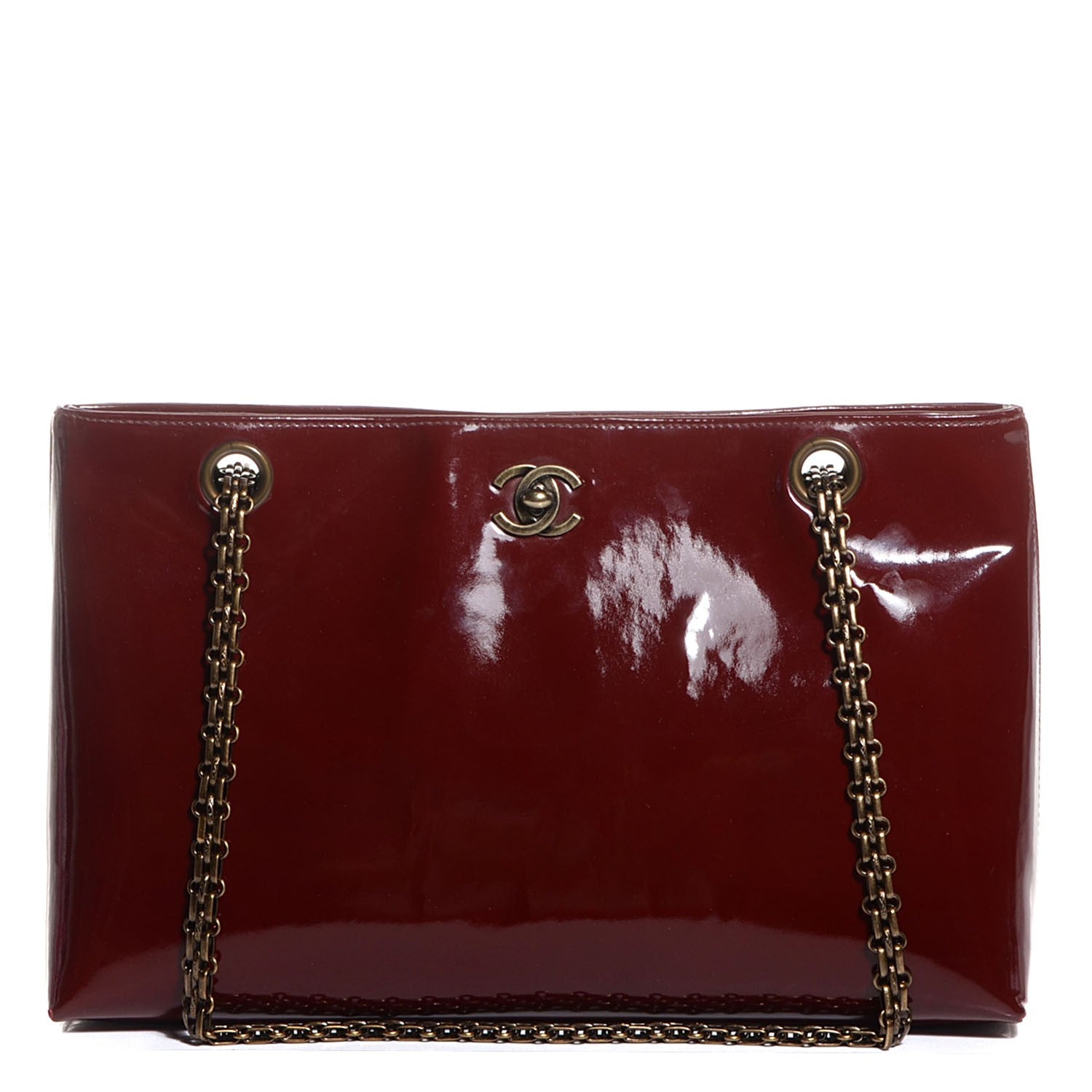 Chanel Patent Bijoux Chain Shoulder Bag Burgundy 1 of 7