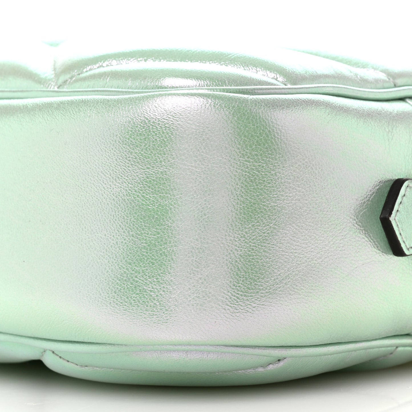 Iridescent Nappa Chevron Matelasse Small GG Marmont Chain Shoulder Bag Iridescent Salvy Green