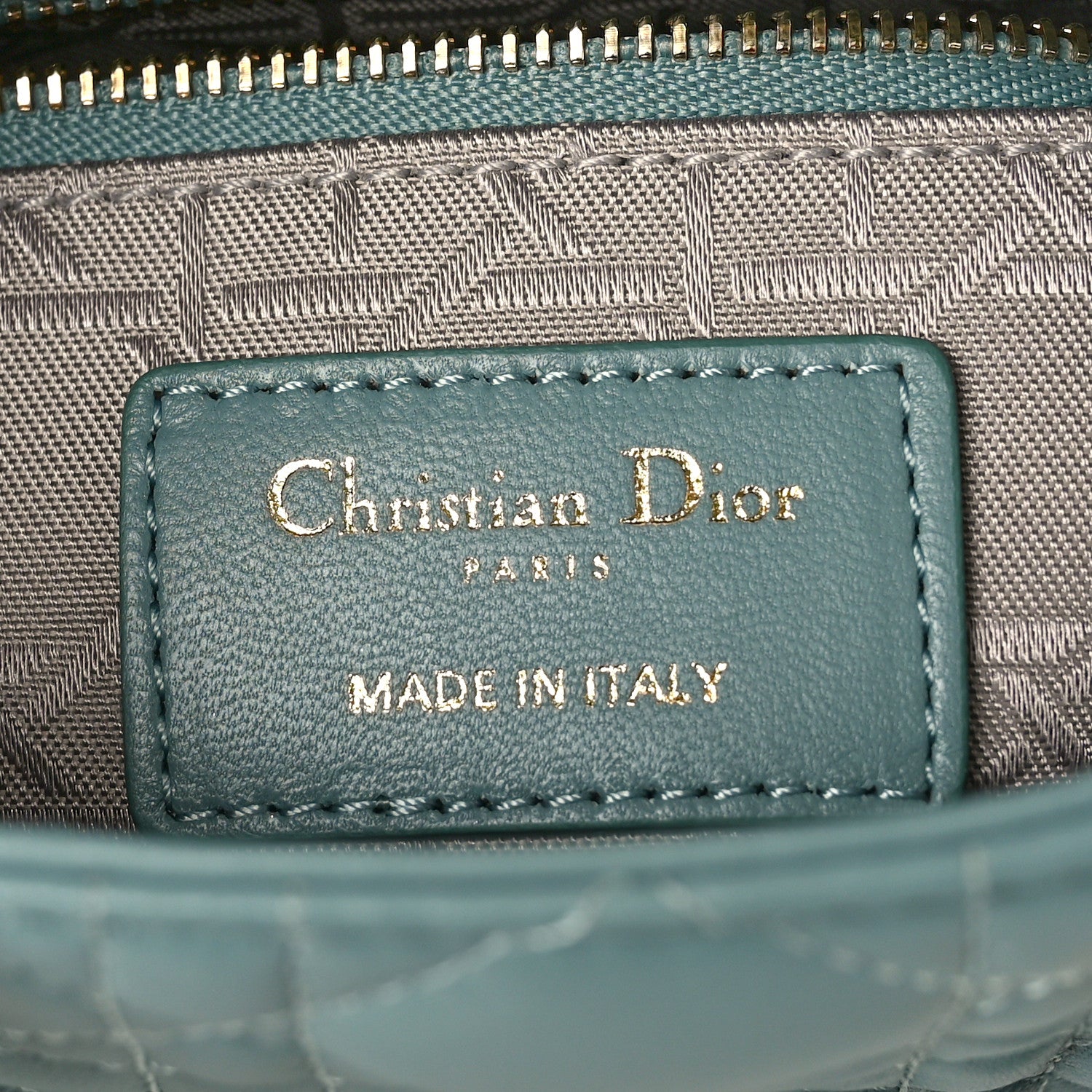 Christian Dior Lambskin Cannage Mini Lady Dior Storm Blue 6 of 8