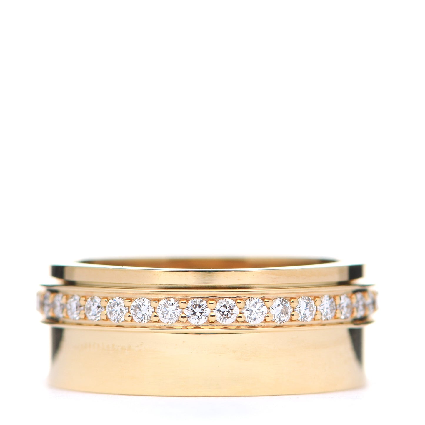 18K Yellow Gold Diamond Possession One Row Ring 55 7.25