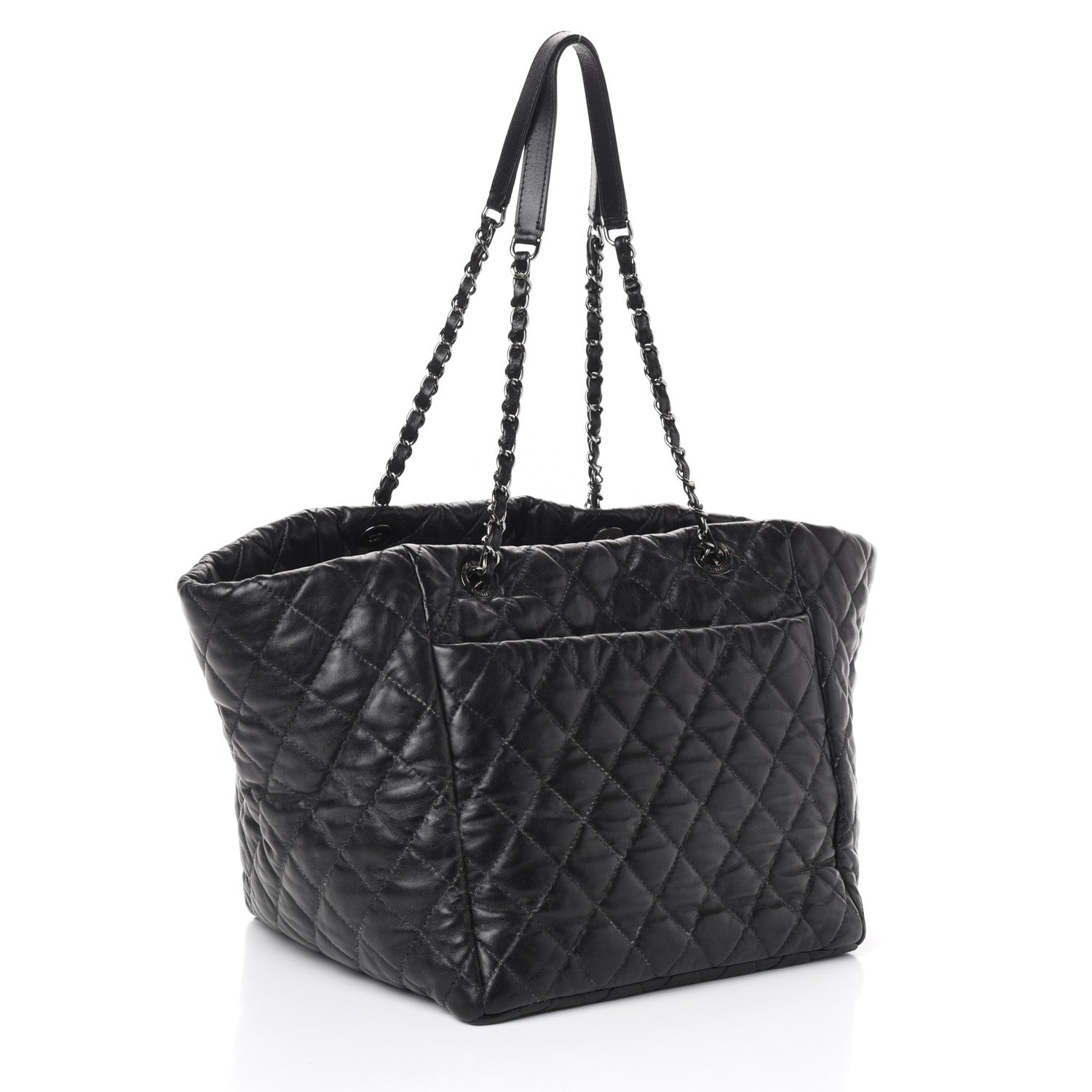 Chanel Lambskin Quilted Week End on Mars Tote Black 3 of 10