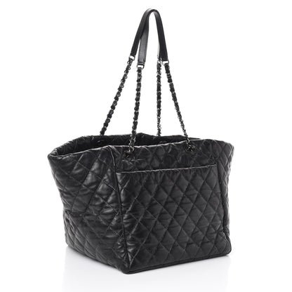 Chanel Lambskin Quilted Week End on Mars Tote Black 3 of 10