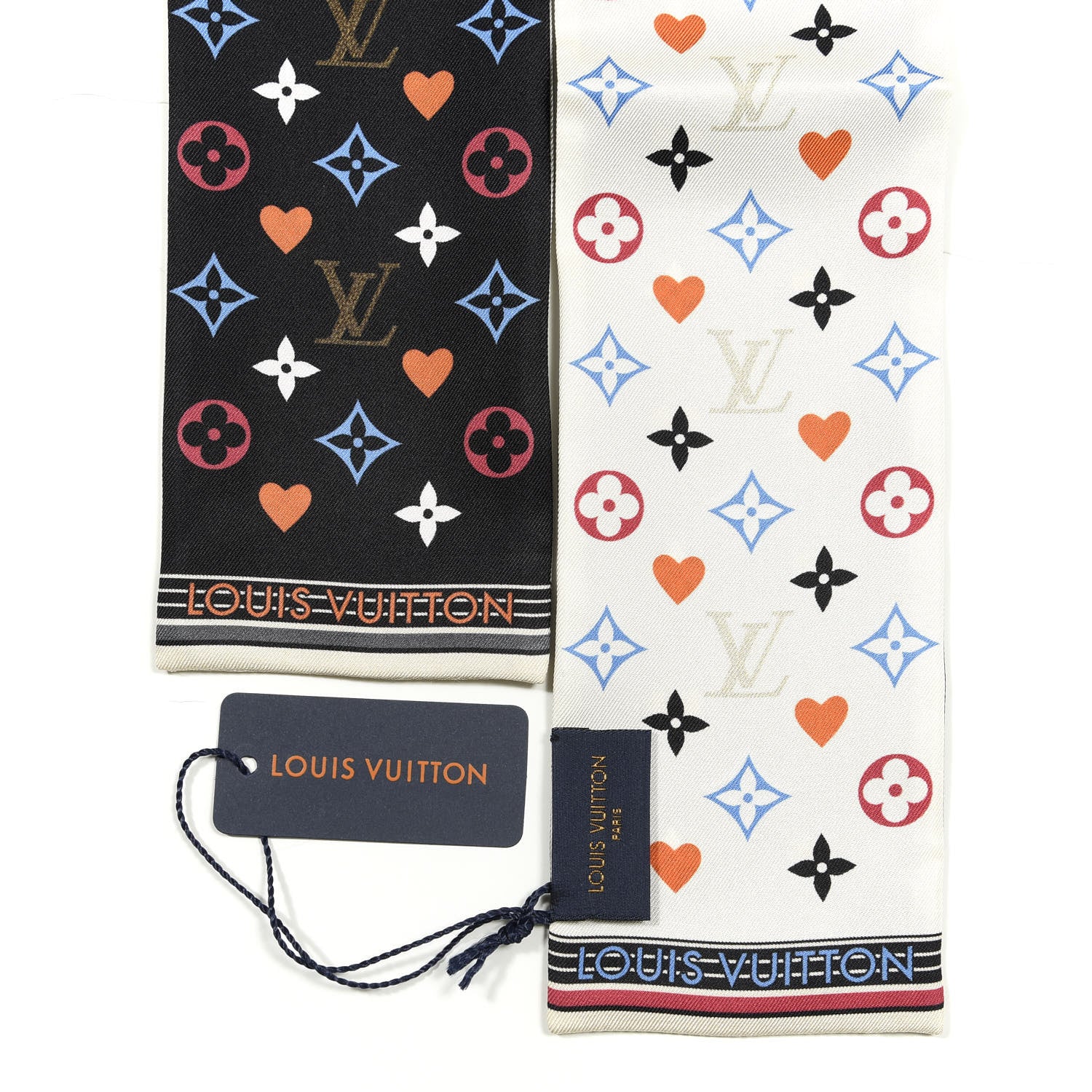 Louis Vuitton Silk Game On Bandeau Black White 2 of 3