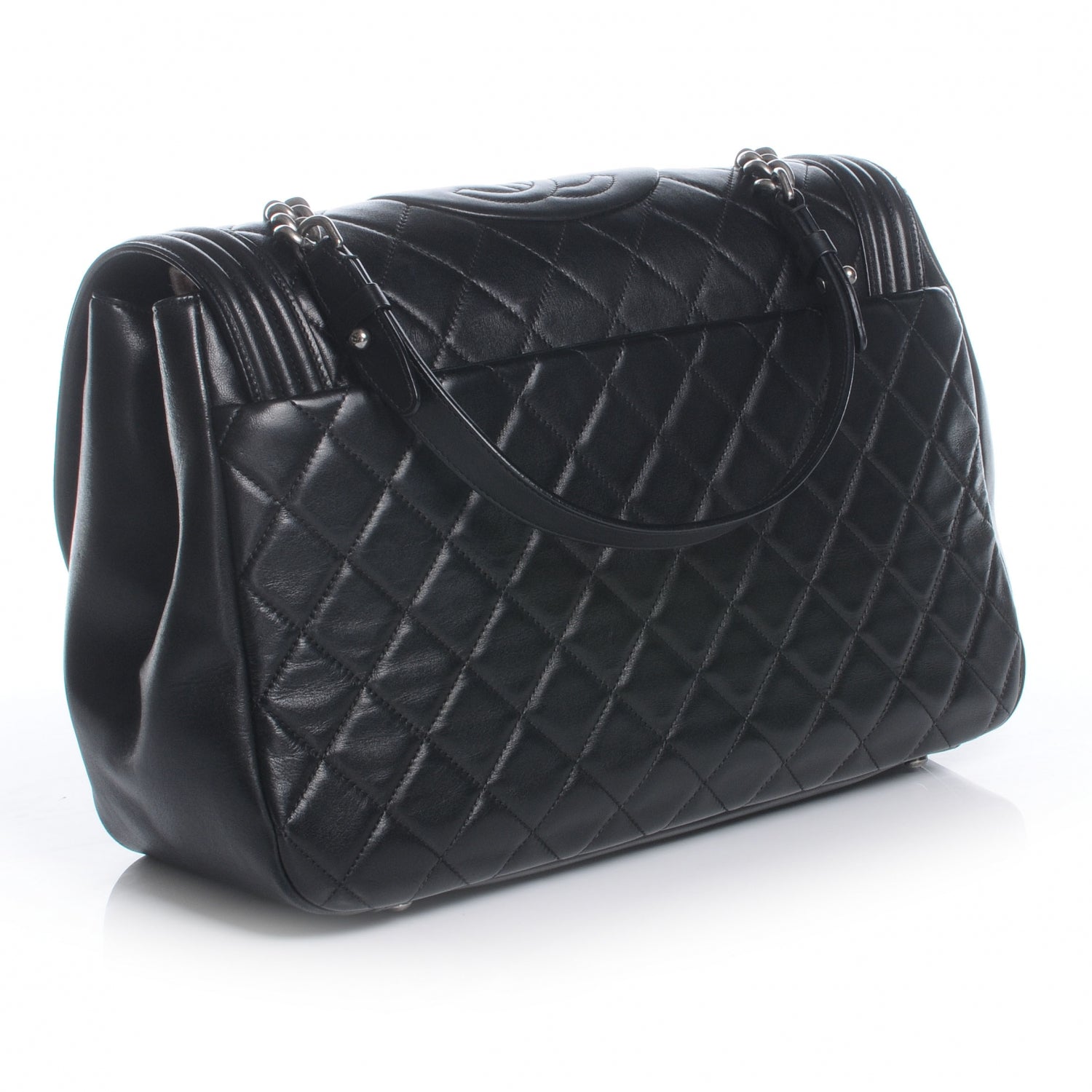 Chanel Lambskin Quilted Large Antik Boy Flap Black 3 of 6
